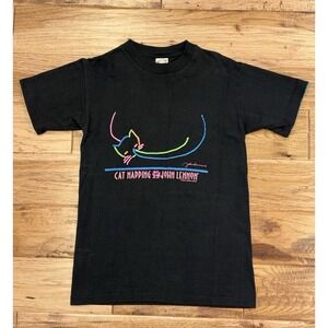 Vtg Good Stuff John Lennon CAT NAPPING Shirt USA Made Beatles Band Music Men's M